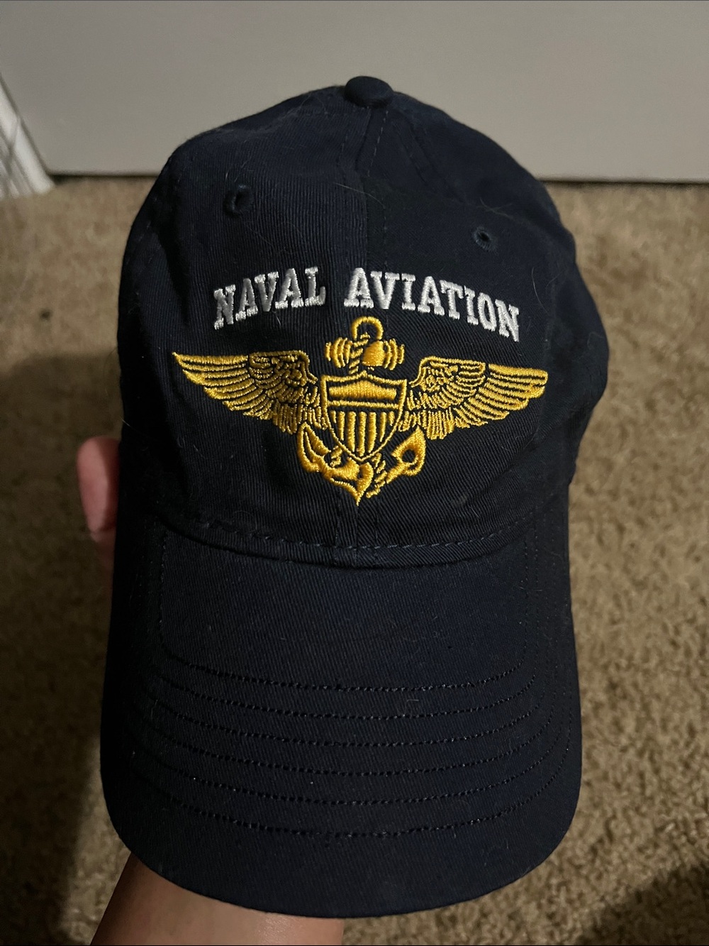 Naval Aviation Embroidered Navy Baseball Cap
